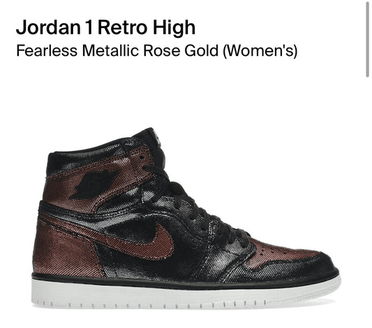 Jordan 1 “Fearless Metallic Rose”