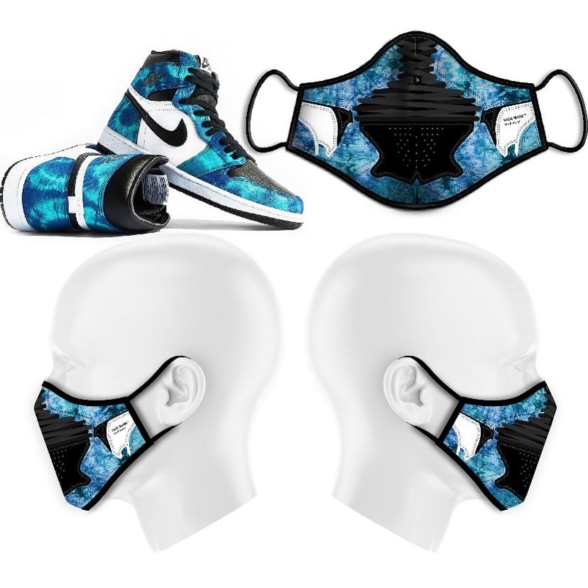 Jordan 1 Inspired Face Mask “Tie Dye”